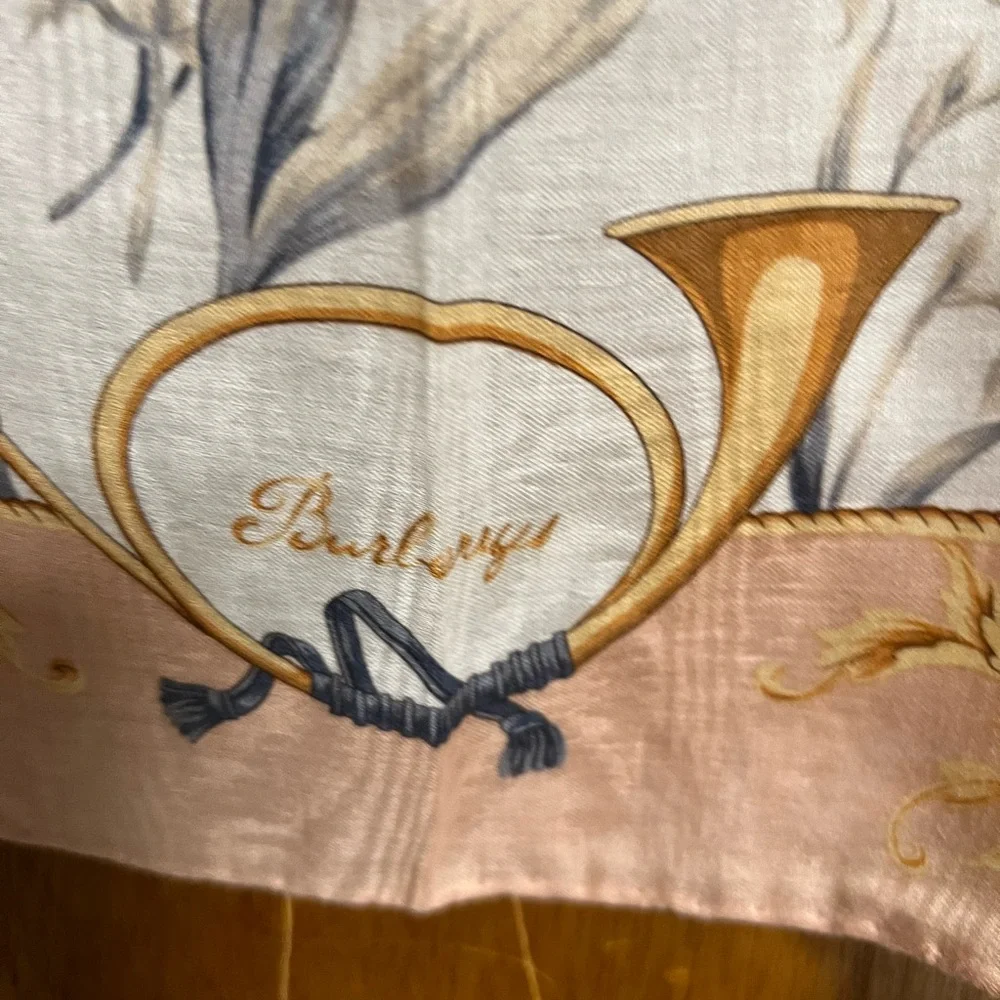 Vintage Burberrys Floral Print handkerchief - Pink and Cream - Picture 3 of 4